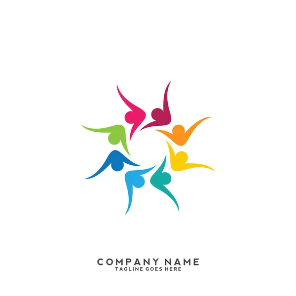 Creative People Logo Design Template — Stock Vector