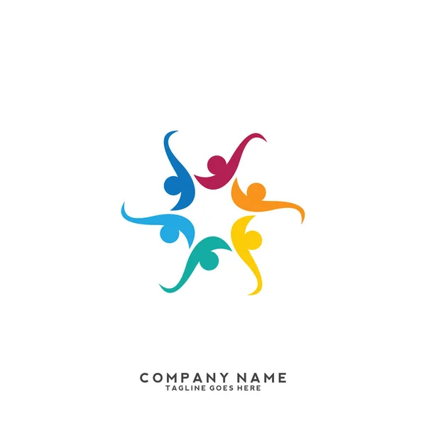 Creative People Logo Design Template — Stock Vector