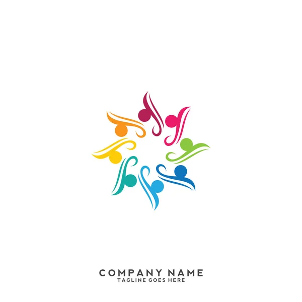 Plantilla Diseño Logo Gente Creativa — Vector de stock