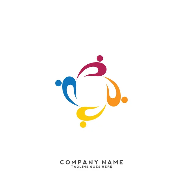 Plantilla Diseño Logo Gente Creativa — Vector de stock