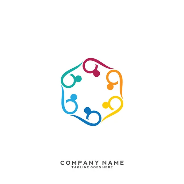 Creative People Logo Design Template — Stock Vector