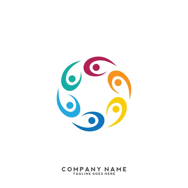 Modelo Design Logotipo Pessoas Criativas — Vetor de Stock