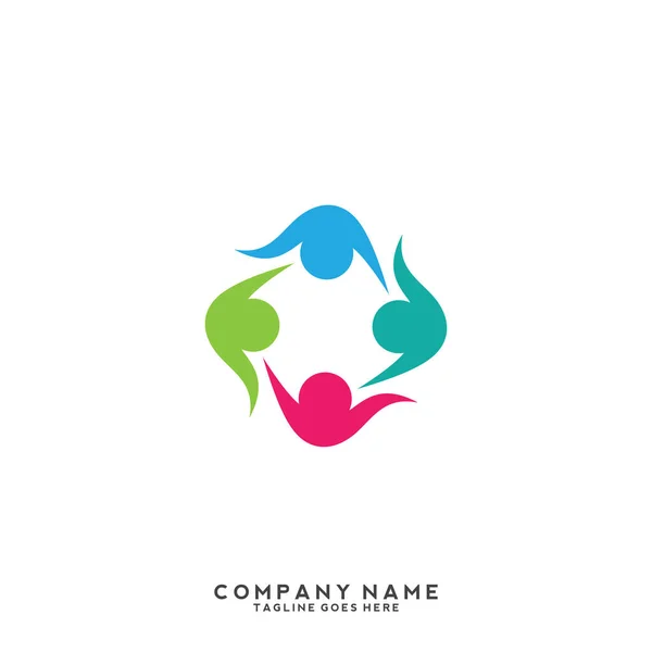 Creative people logo design template.