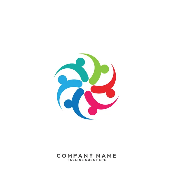 Plantilla Diseño Logo Gente Creativa — Vector de stock