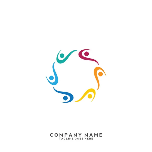Creatieve Mensen Logo Ontwerp Sjabloon — Stockvector