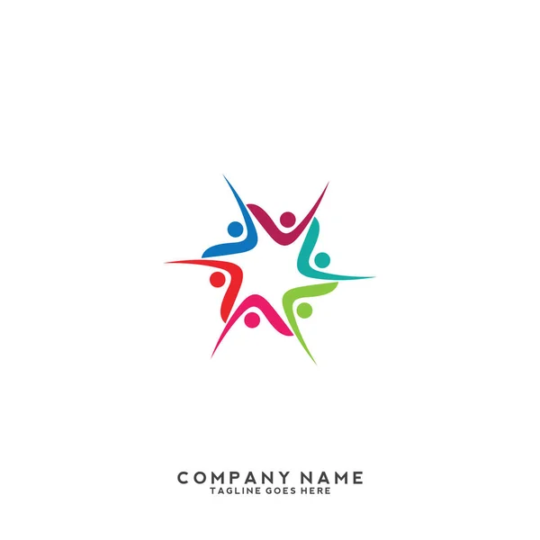 Creative People Logo Design Template — Stock Vector