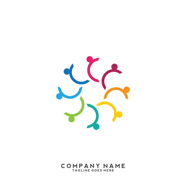 Creative People Logo Design Template — Stock Vector