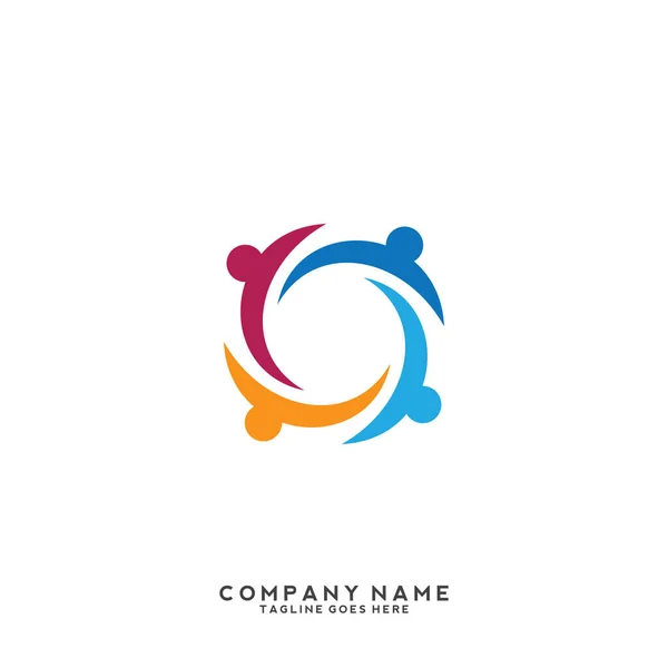 Modello Design Del Logo Delle Persone Creative — Vettoriale Stock