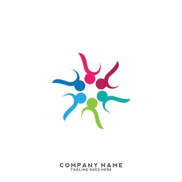 Шаблон Логотипа Творческих Людей — стоковый вектор