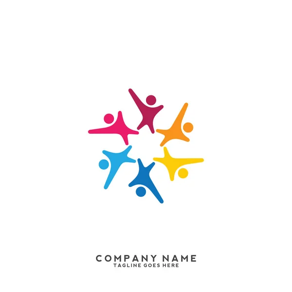 Creative People Logo Design Template — Stock Vector
