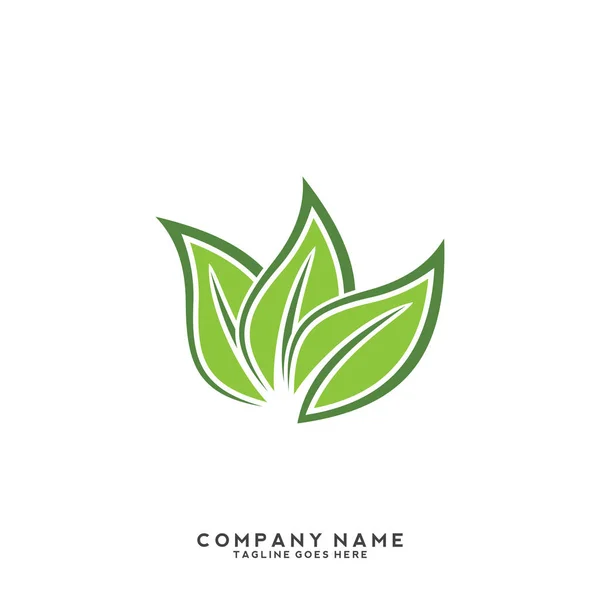 Креативный Логотип Зеленого Листа — стоковый вектор