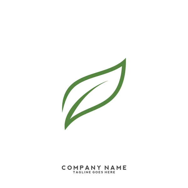 Šablona Loga Creative Green Leaf — Stockový vektor