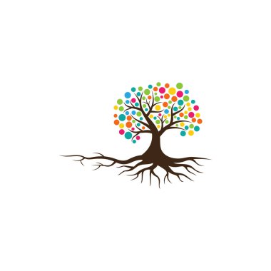 ağaç vektör simgesi. logo tasarım ögeleri.