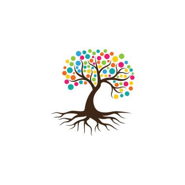 ağaç vektör simgesi. logo tasarım ögeleri.
