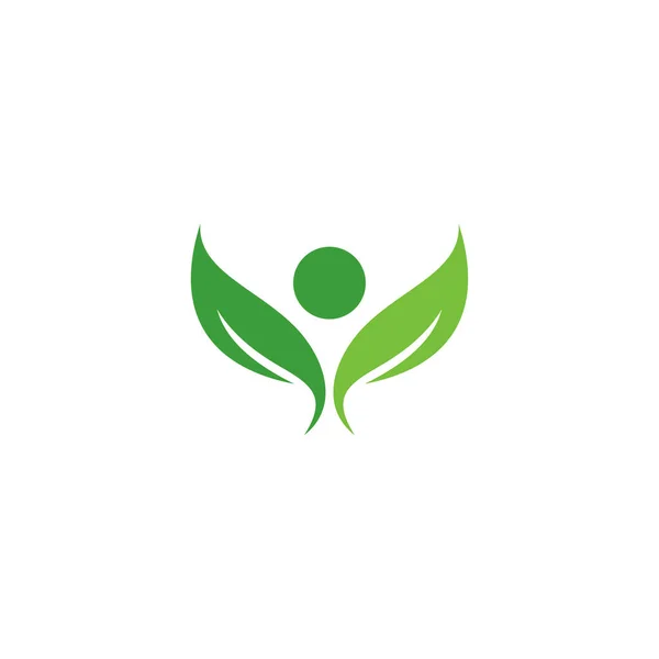 Plantilla Logotipo Hoja Verde Creativa — Vector de stock