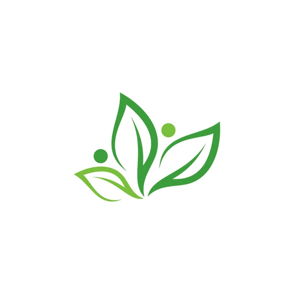 Plantilla Logotipo Hoja Verde Creativa — Archivo Imágenes Vectoriales