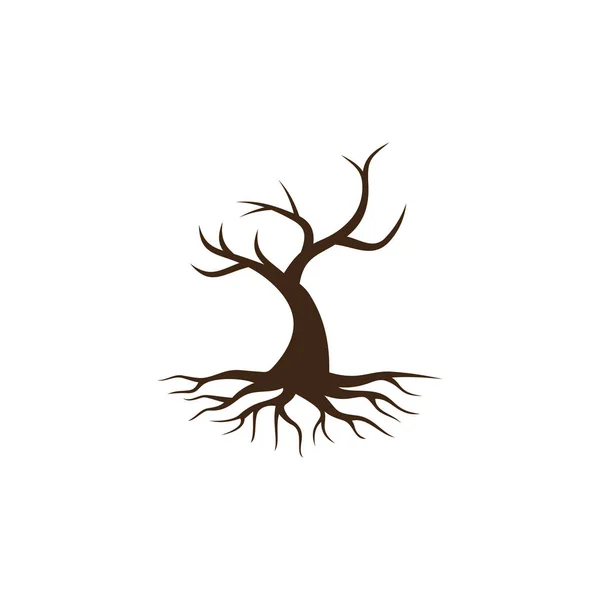 Baumvektorsymbol Logo Gestaltungselemente — Stockvektor