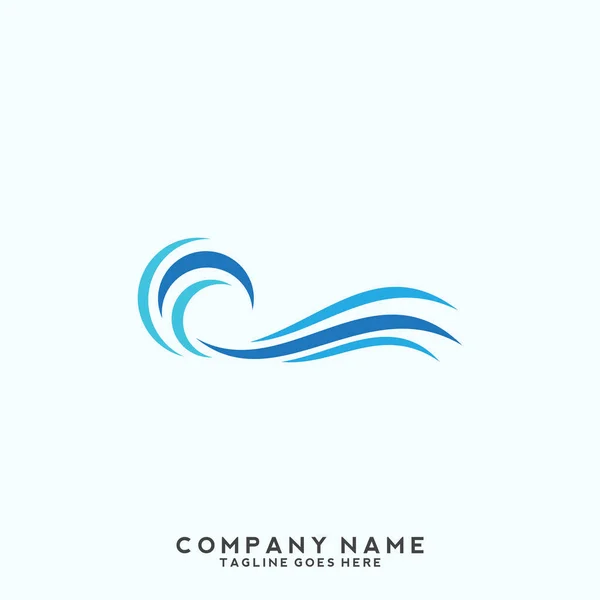 Modèle Logo Vague Eau — Image vectorielle