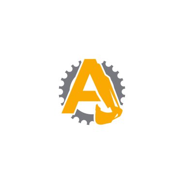 Excavator Creative Modern Trendy ile Harf Logosu Tasarımı