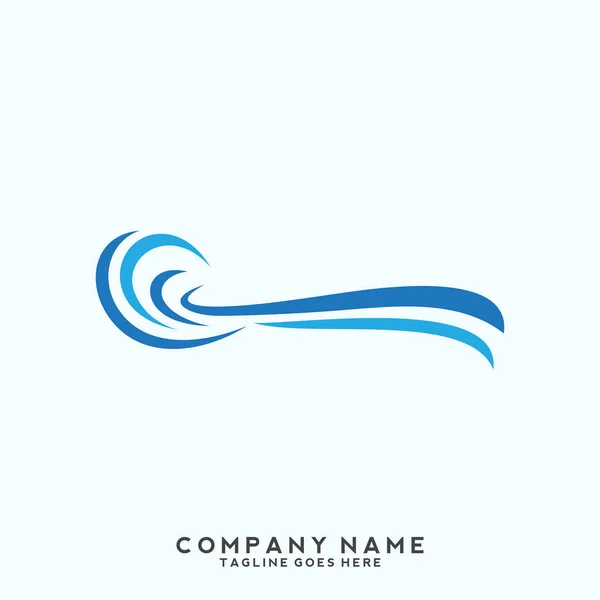 Modèle Logo Vague Eau — Image vectorielle