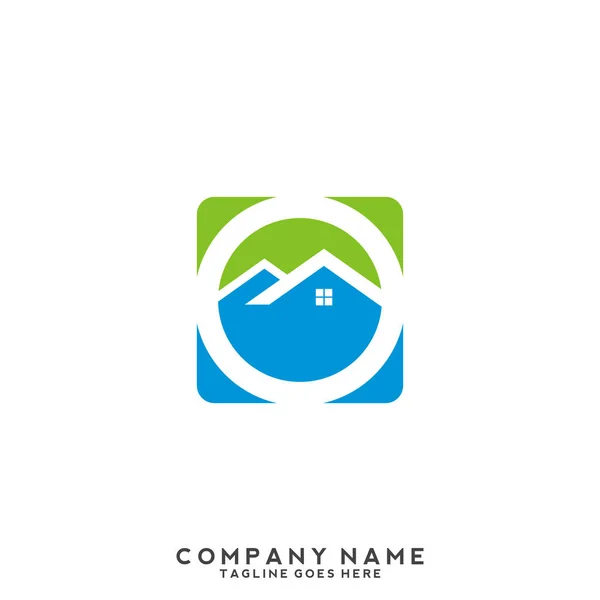 Real Estate Logo Design Template — Stock Vector