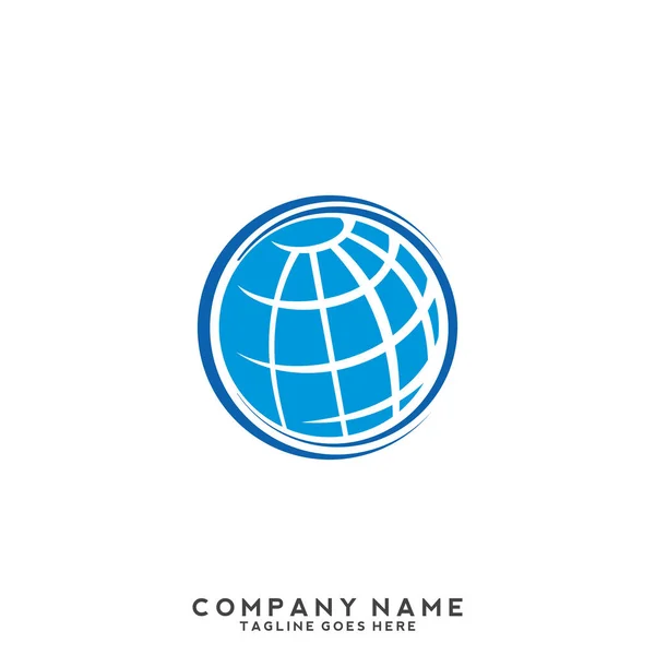 Illustration Vectorielle Modèle Logo Wire World — Image vectorielle