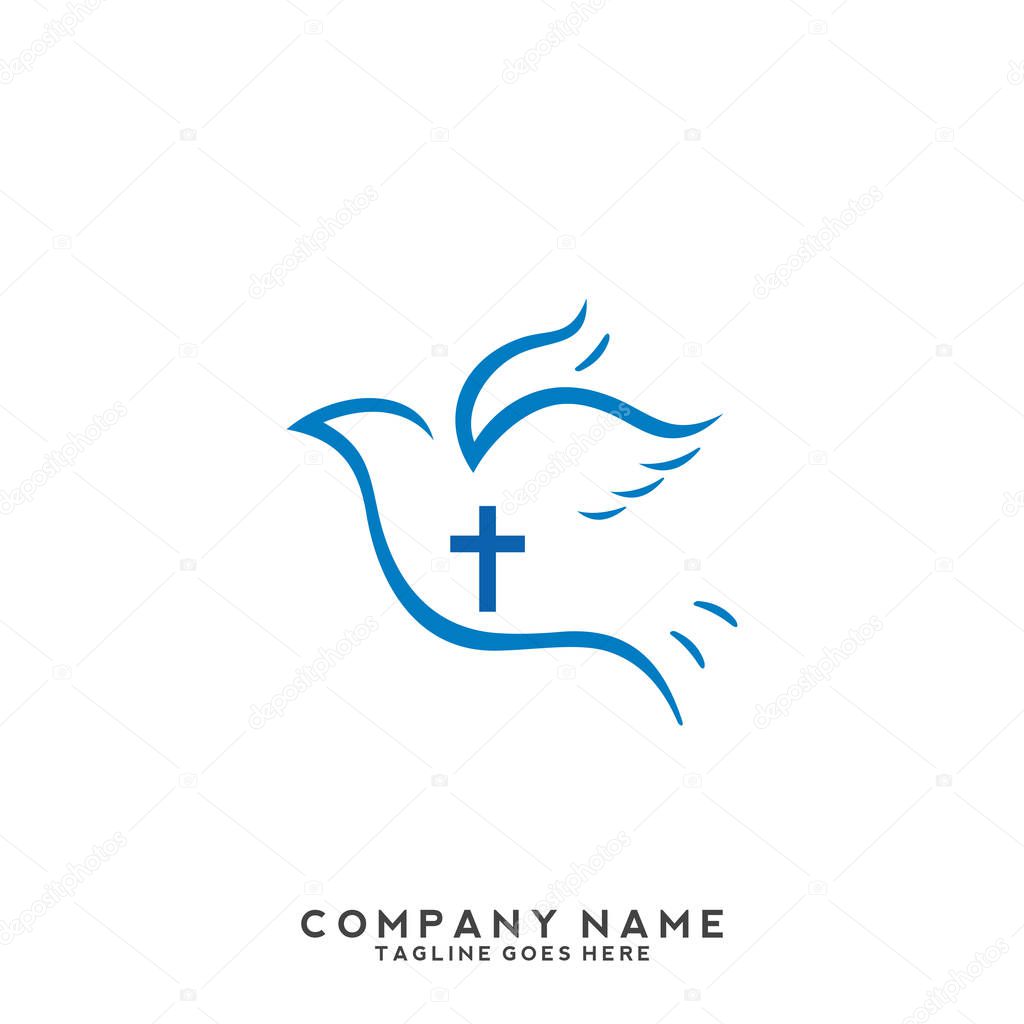 Church vector logo symbol graphic abstract template.