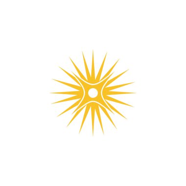 Güneş Logo tasarım şablonu.