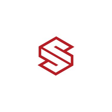 S logosu ilk harf şablonu.