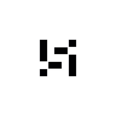 S harfi logo tasarım şablonu elementleri.