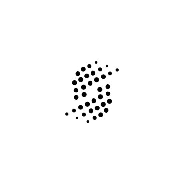 S harfi logo tasarım şablonu elementleri.