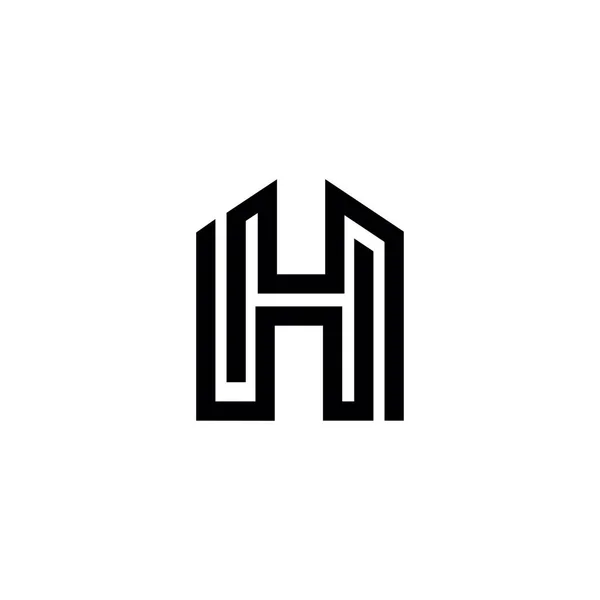 文字Hロゴアイコンデザインテンプレート要素 — ストックベクタ