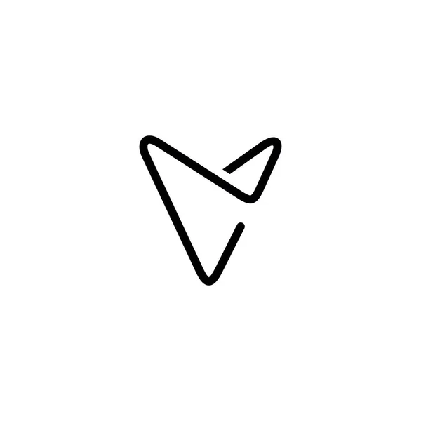 文字Vロゴアイコンデザインテンプレート要素 — ストックベクタ
