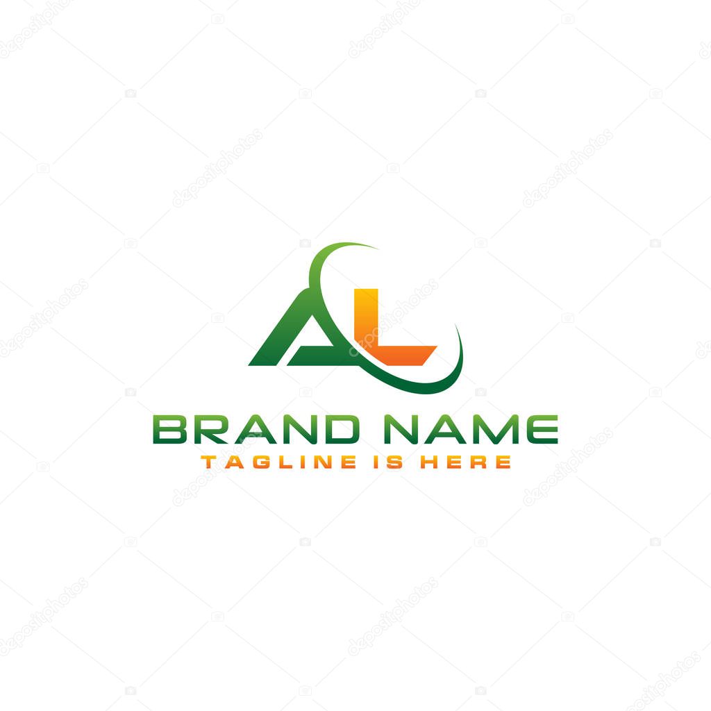 Letter AL logo icon design template elements.
