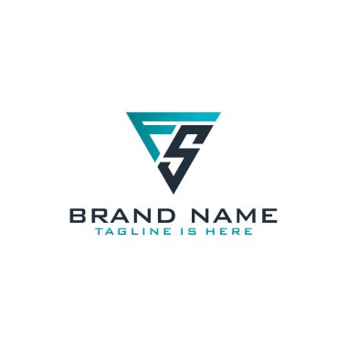 F harfi logo simgesi tasarım şablonu elementleri.