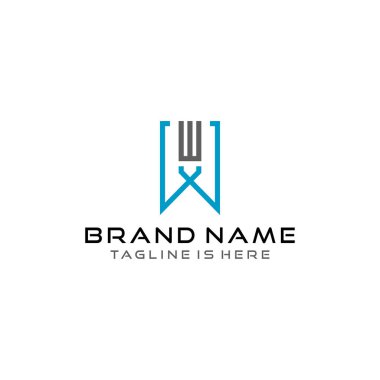 Ww harfi logo simgesi tasarım şablon elementleri.