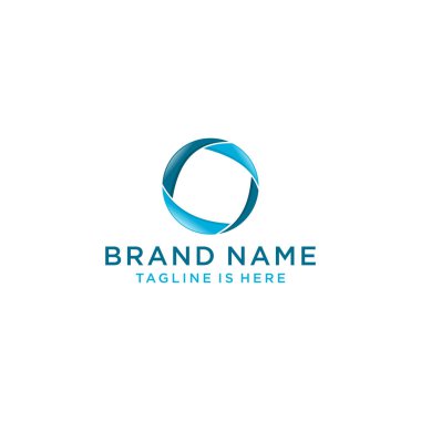 O harfi logo tasarım şablonu elementleri.