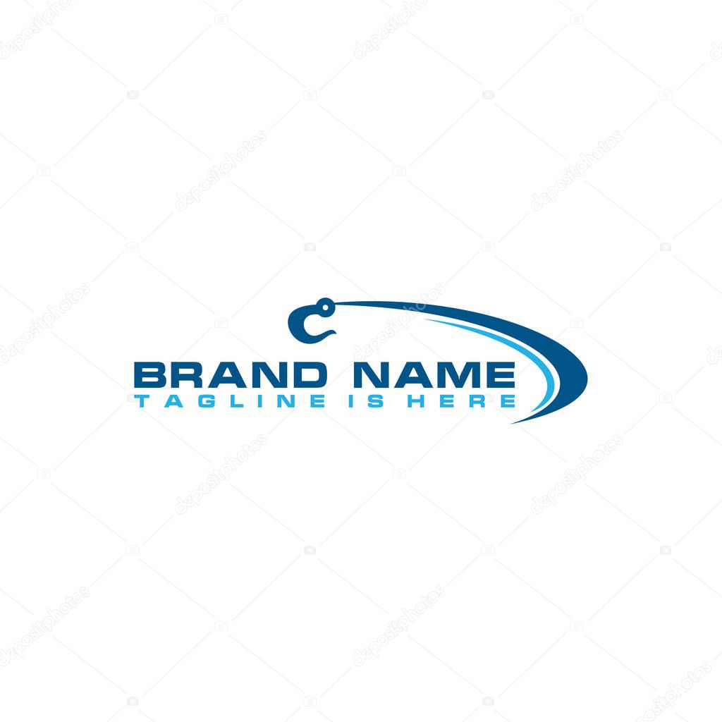 Tow or Crane Load Hook Vector Logo for Towing Truck Lift Assistance Service.