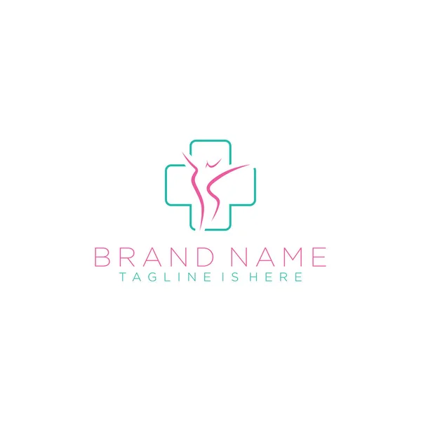 Women Pregnant Logo Vector Icon Template — Stock Vector