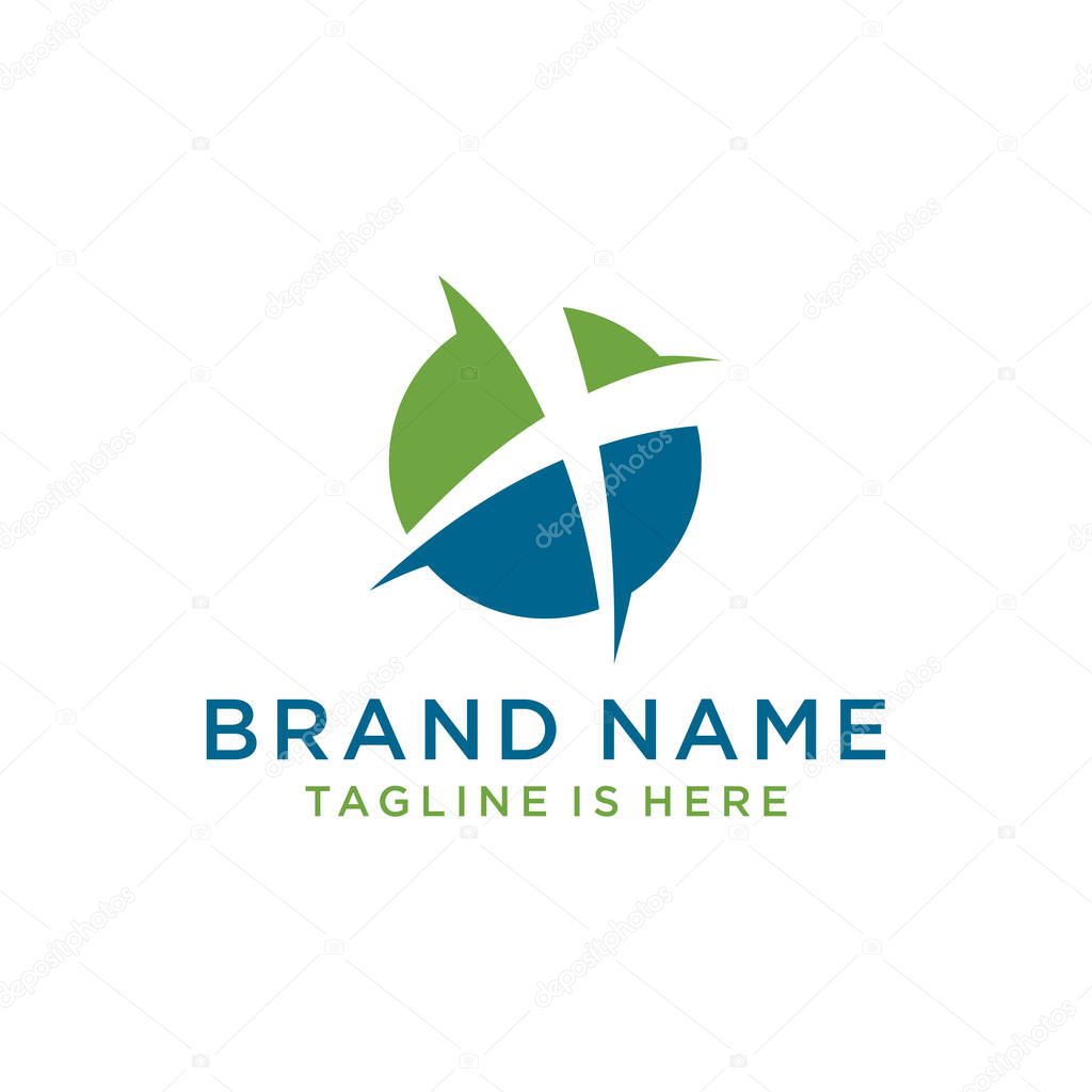 Logo church. Christian symbols.