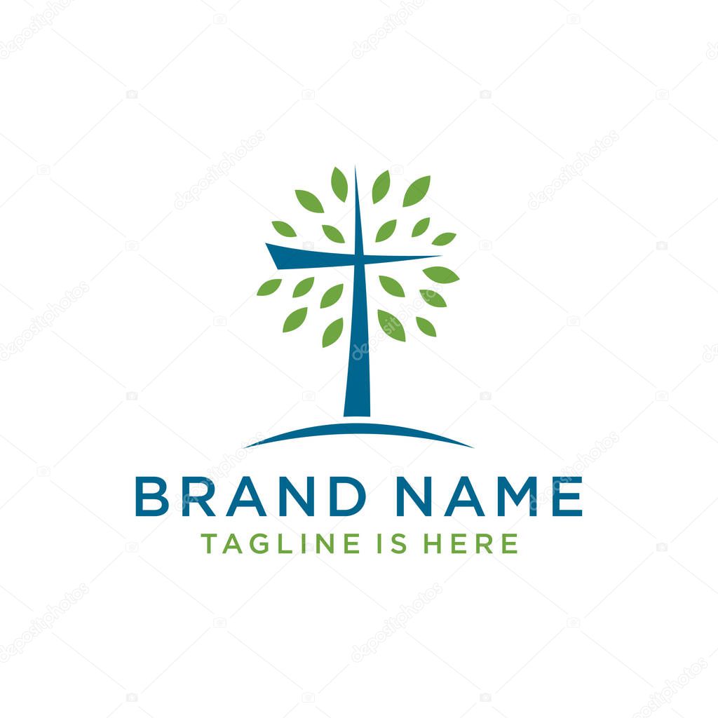 Logo church. Christian symbols.