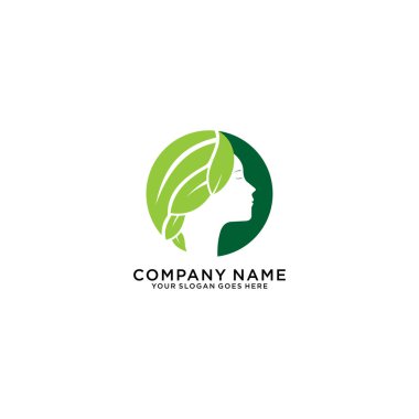 Güzellik logosu. Güzellik, moda ve saç stiliyle ilgili zarif bir logo..