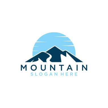 Dağ simgesi Logo Şablonu Vektör illüstrasyon Tasarımı.