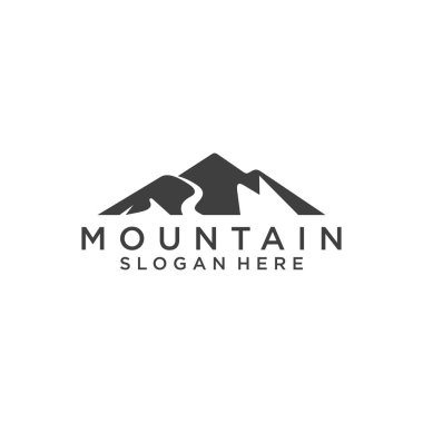 Dağ simgesi Logo Şablonu Vektör illüstrasyon Tasarımı.