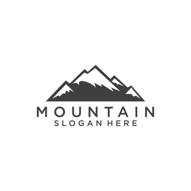 Dağ simgesi Logo Şablonu Vektör illüstrasyon Tasarımı.