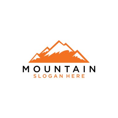 Dağ simgesi Logo Şablonu Vektör illüstrasyon Tasarımı.