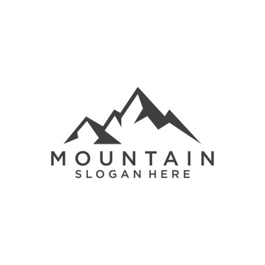 Dağ simgesi Logo Şablonu Vektör illüstrasyon Tasarımı.