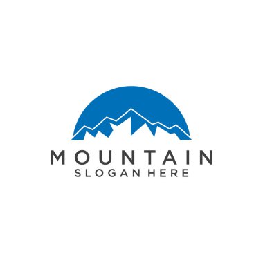 Dağ simgesi Logo Şablonu Vektör illüstrasyon Tasarımı.