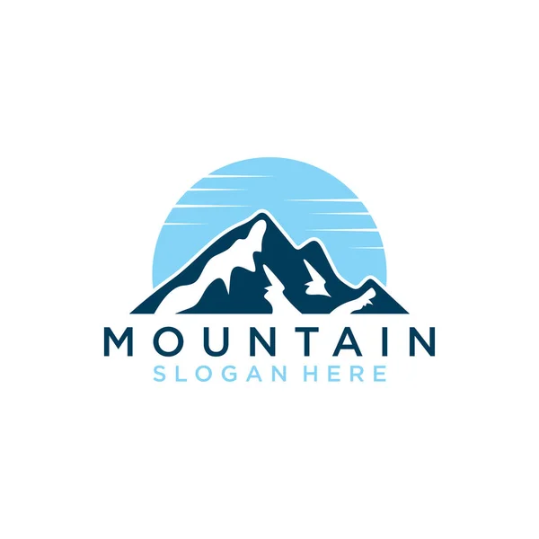 Mountain Icon Logo Template Vector Illustration Design — Stock Vector