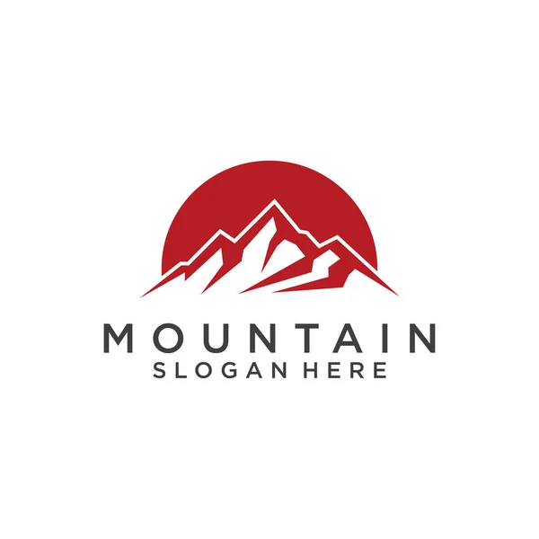 Mountain Icon Logo Template Vector Illustration Design — Stock Vector